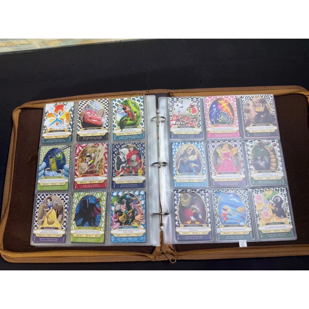 Disney Sorcerers of the Magic Kingdom Spell Card Binder WDW Full Set 1-60 Extras